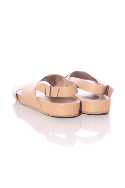 ASSEMBLY LABEL - Crossover leather sandal - Tan! 41