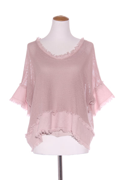 MADE IN ITALY (ITA) Cotton net mesh top! 10-14