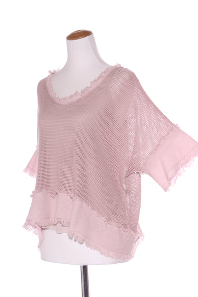 MADE IN ITALY (ITA) Cotton net mesh top! 10-14
