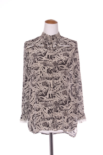 BLUE ILLUSION - Butterfly print silk blouse! 8