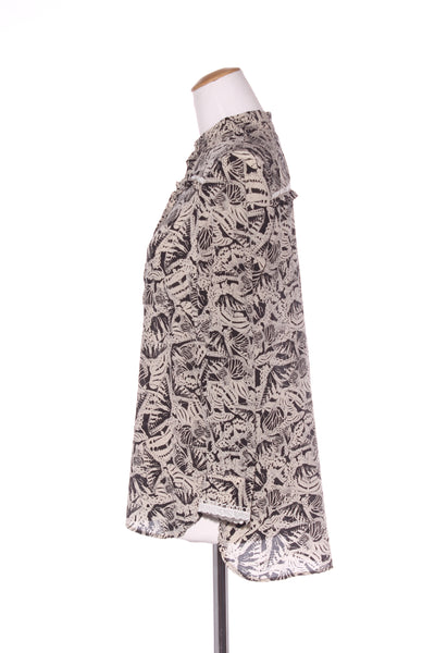 BLUE ILLUSION - Butterfly print silk blouse! 8