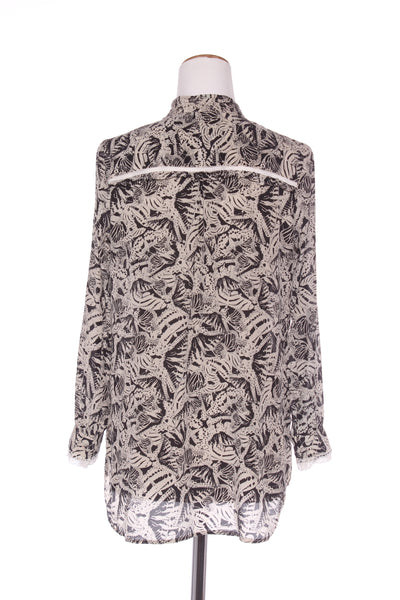 BLUE ILLUSION - Butterfly print silk blouse! 8