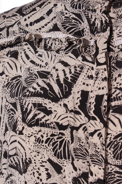 BLUE ILLUSION - Butterfly print silk blouse! 8