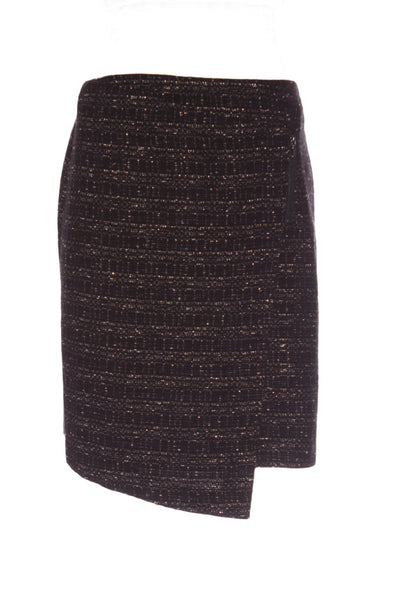 MARKS & SPENCER - Metallic tweed faux wrap skirt! 12