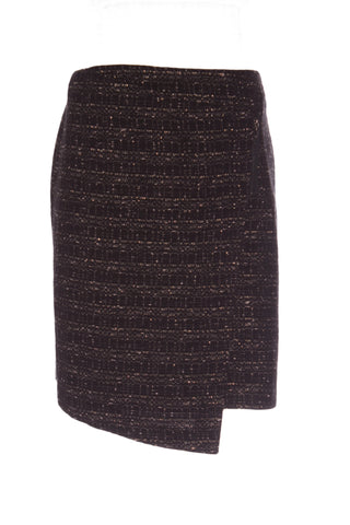 MARKS & SPENCER - Metallic tweed faux wrap skirt! 12