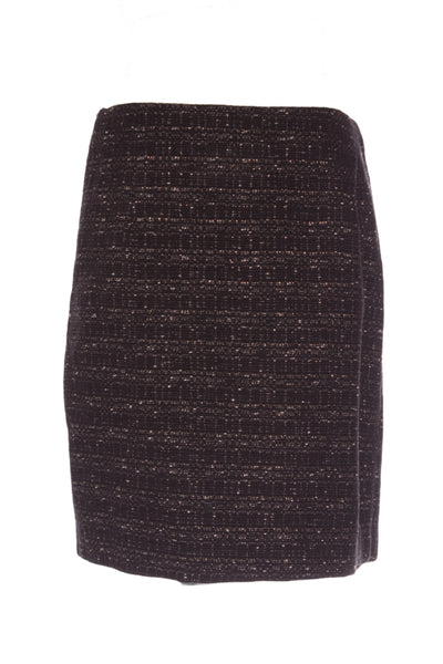 MARKS & SPENCER - Metallic tweed faux wrap skirt! 12