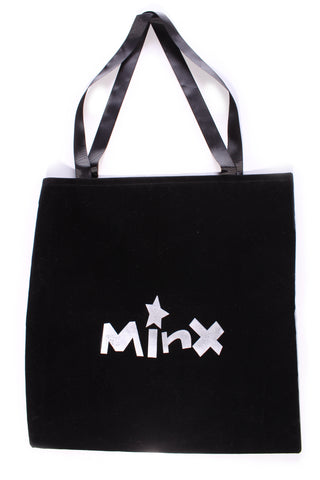 MINX - Black velvet shopping bag!