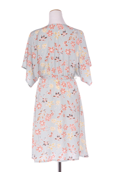 KILT (NZ) Sage floral crossover front dress! 12