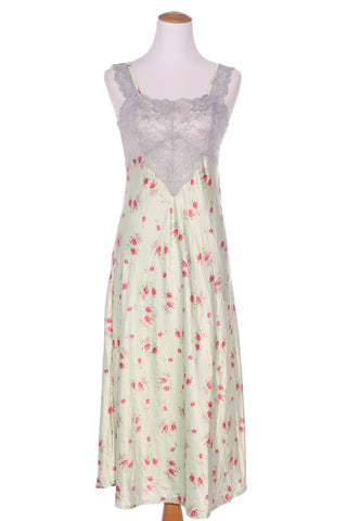 LOTUS LINGERIE - Vintage green floral slip dress! 10