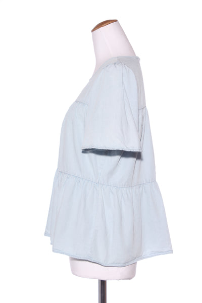 ZEST - Chambray tiered top! 12