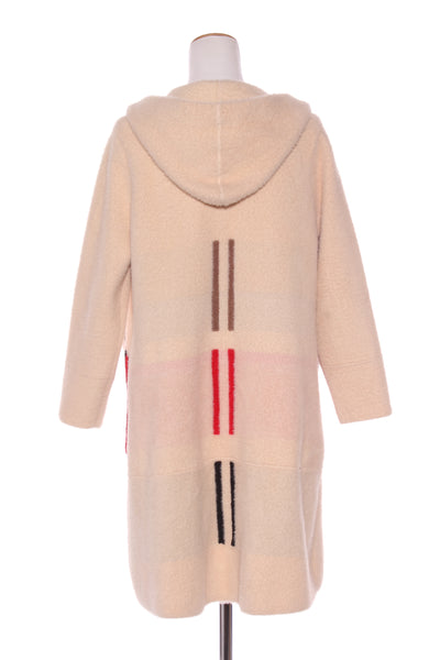 HWYZSE - Soft milk velvet hooded coatigan! 10-12