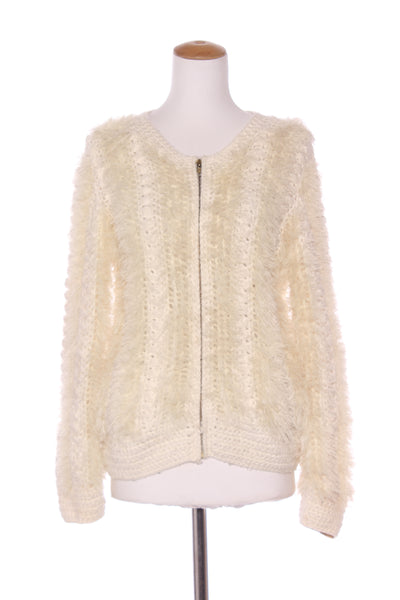 RUBY - Wool blend faux fur + cable knit jacket! 10-12