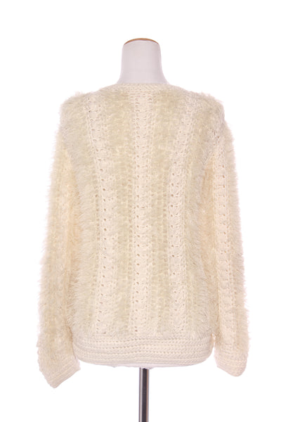 RUBY - Wool blend faux fur + cable knit jacket! 10-12