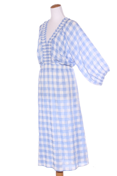 NERIS (LN) Seersucker blue gingham dress! 16