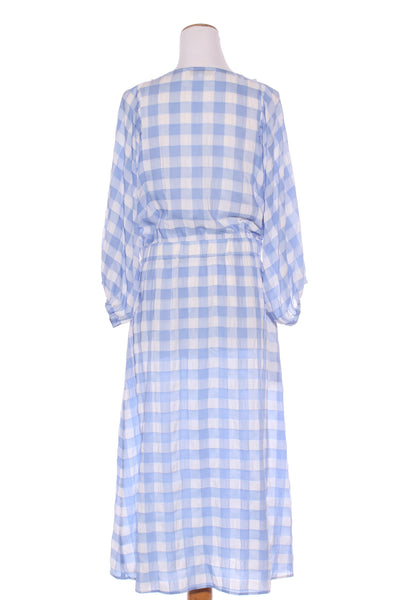 NERIS (LN) Seersucker blue gingham dress! 16