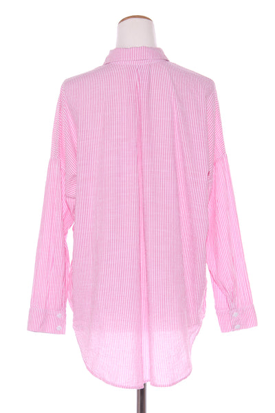 BLAK LOVE - Defiant textured cotton shirt - Pink stripe! 12-14