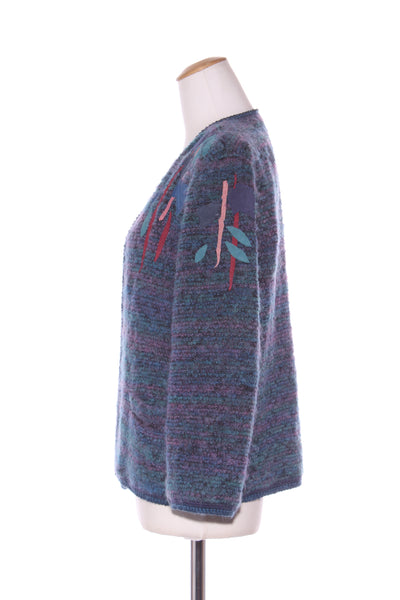 ROSEMARIE MULLER (NZ) Vintage mohair + leather applique jacket! 14