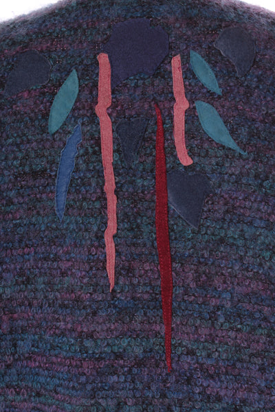 ROSEMARIE MULLER (NZ) Vintage mohair + leather applique jacket! 14