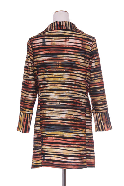 JOSEPH RIBKOFF (CA) Textured stripe knit jacket! 14-16