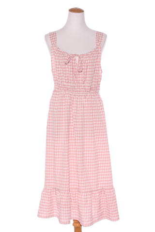 SHINE ON - Pink gingham shirred waist dress! 16