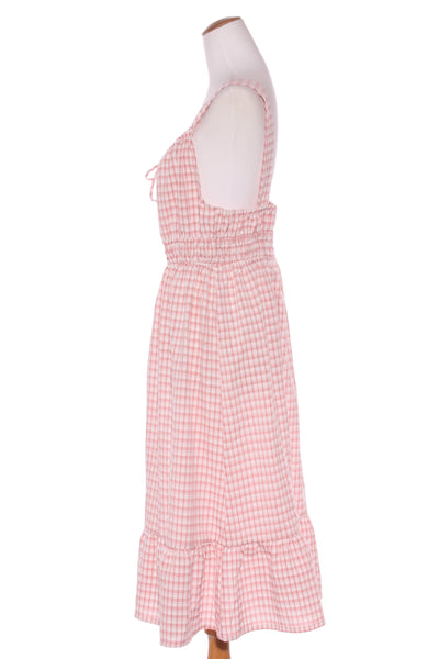 SHINE ON - Pink gingham shirred waist dress! 16