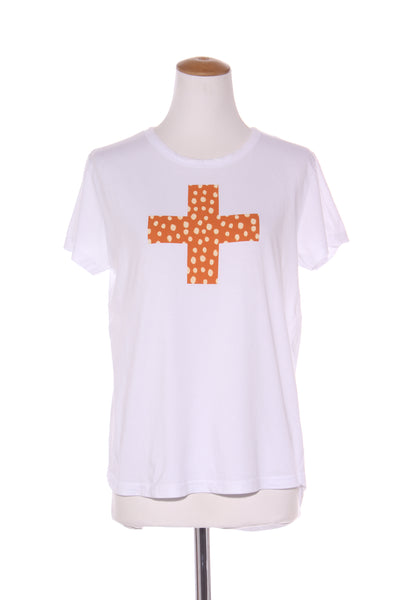STELLA + GEMMA "Crew neck" Cross print T-shirt! 10