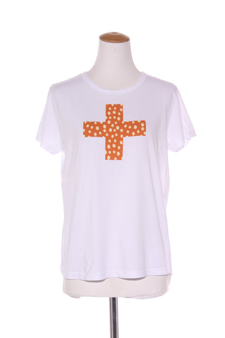 STELLA + GEMMA "Crew neck" Cross print T-shirt! 10