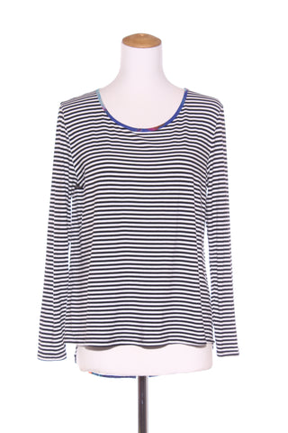 CHARLO - Abstract print panel L/S stripe top! 12