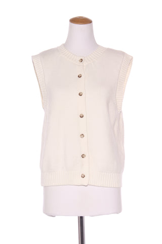 GLASSONS - Soft cotton blend knit vest - Milk! 14