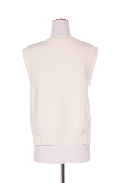 GLASSONS - Soft cotton blend knit vest - Milk! 14