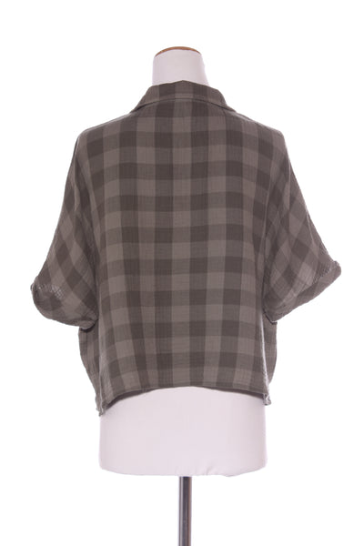 BB&B Sleep - Khaki check waffle cotton shirt! 14