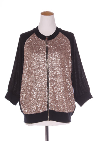 WEDNESDAY LULU (ITA) Sequin linen blend bomber! 12-14