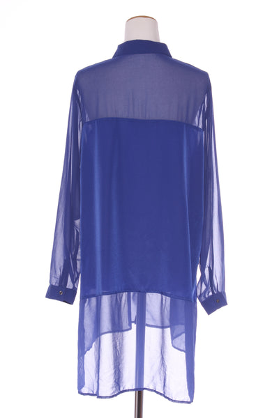 CITY CHIC - Royal blue chiffon panel shirt! 20