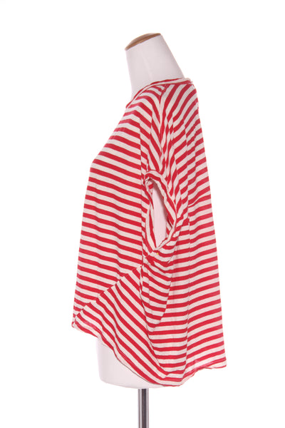 BASSIKE (BN) Organic cotton "Circle" tank - red stripe! 12-14