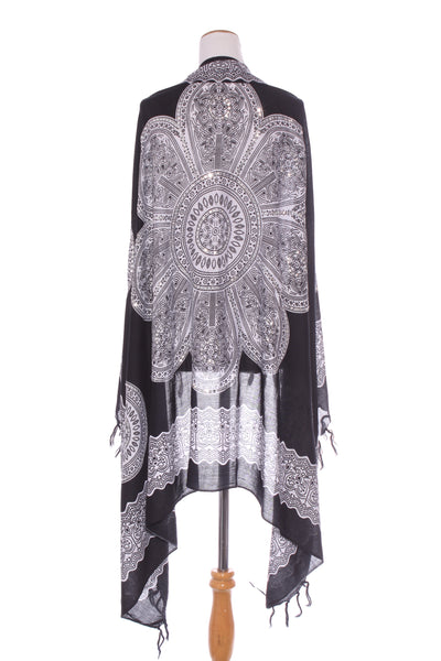 Sequin detail printed shrug/scarf!