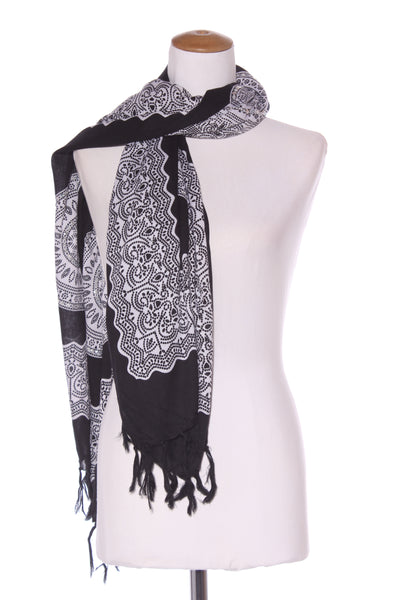 Sequin detail printed shrug/scarf!