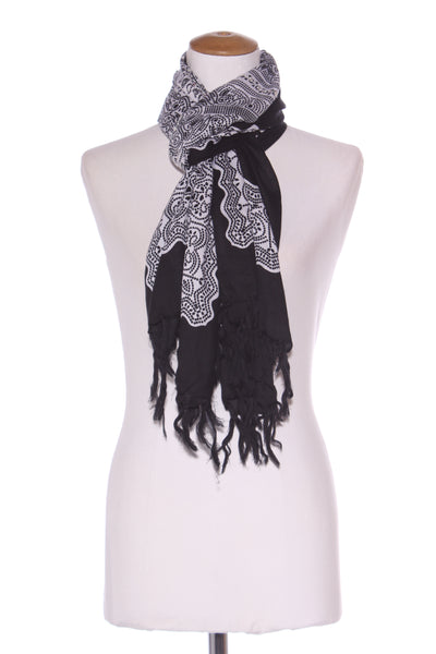 Sequin detail printed shrug/scarf!