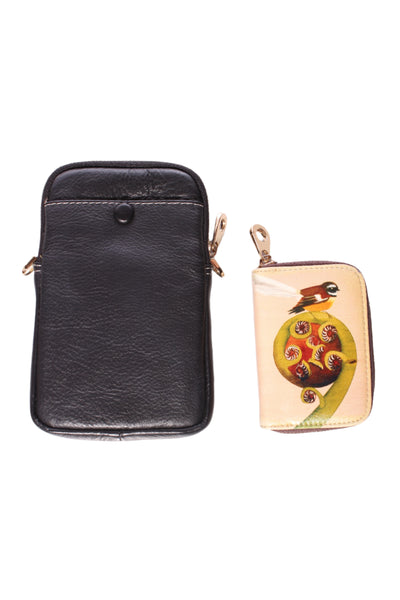 CAROLYN JUDGE (LN) NZ - Fantail + Koru bag + card holder purse!