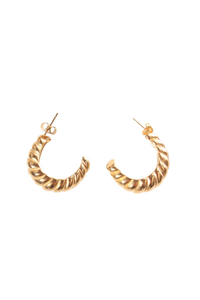 Gold croissant earrings!
