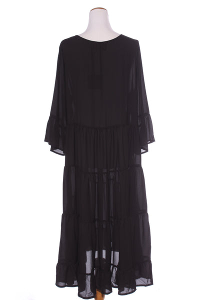MINT (BN) NZ "Fleur" Midnight black midi dress! 16