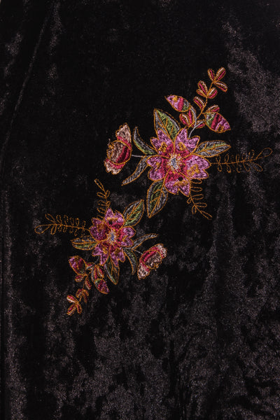 GYPSY HEART - Embroidered velvet kimono cardi! 12-14