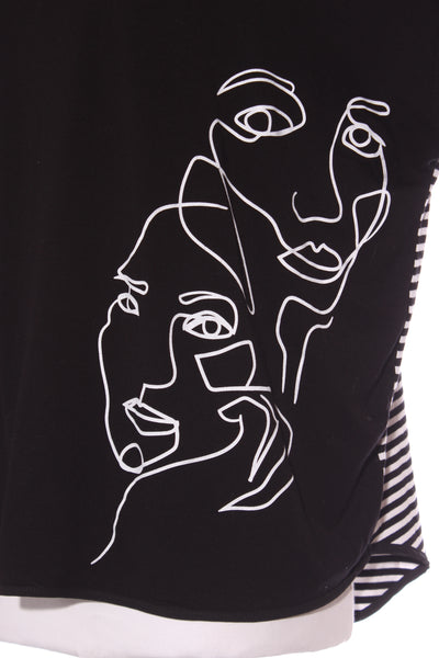 LOUNGE By Repertoire (NZ) "Revolution" face print top! 12
