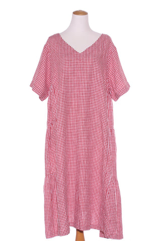 EVAS SUNDAY - Red gingham linen midi dress! 16