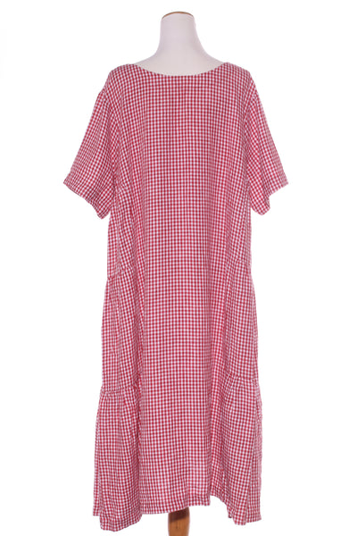 EVAS SUNDAY - Red gingham linen midi dress! 16