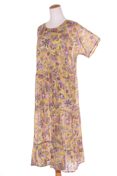 CAROLINE SILLS (NZ) Ari floral print cotton maxi dress! 10-12