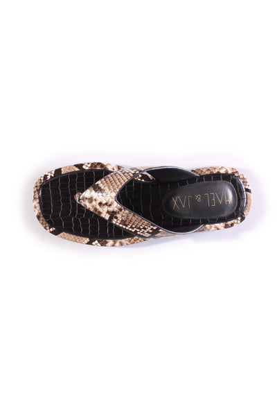 HAEL & JAX "Dignified" neutral snake sandals! 40