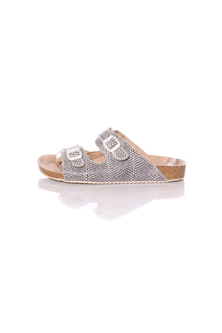 WALNUT - Textured leather sandals! 39