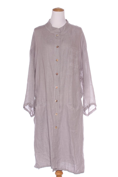BANANA BLUE (AU) Elasticated waist linen dress/duster! 10-14