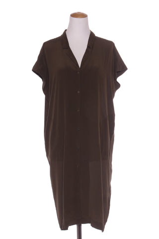 JULIETTE HOGAN (NZ) Silk midi shirt dress! 12