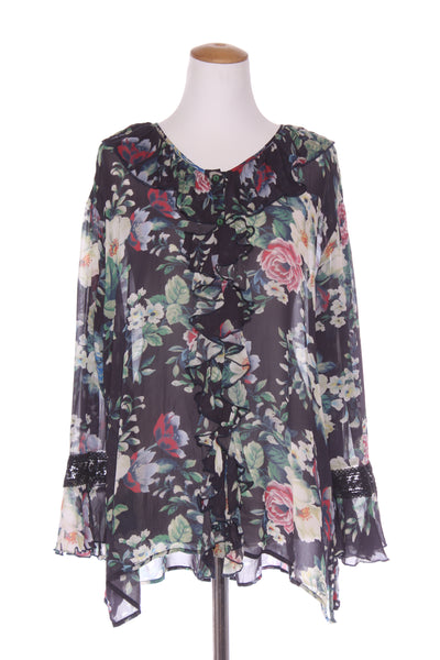 CURATE By Trelise "Off the cuff" top - Black shadow! 16